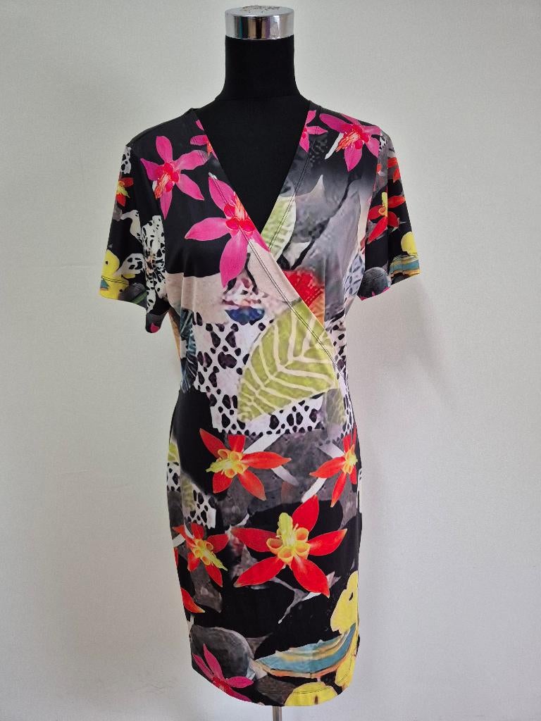 J454 - Fleurige Lizzy & Coco jurk maat XL (1), Overige kleuren, Maat 46/48 (XL) of groter, Ophalen of Verzenden, Zo goed als nieuw