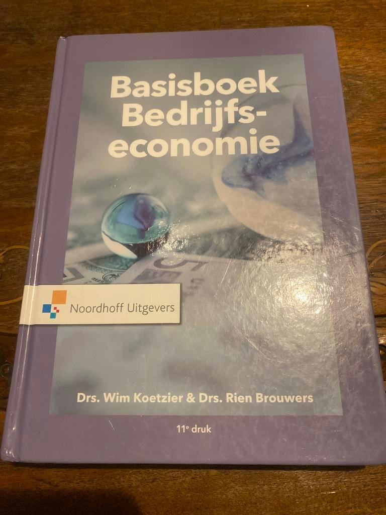 Basisboek Bedrijfseconomie 11e druk, Boeken, Ophalen of Verzenden, Gamma, Gelezen, HBO