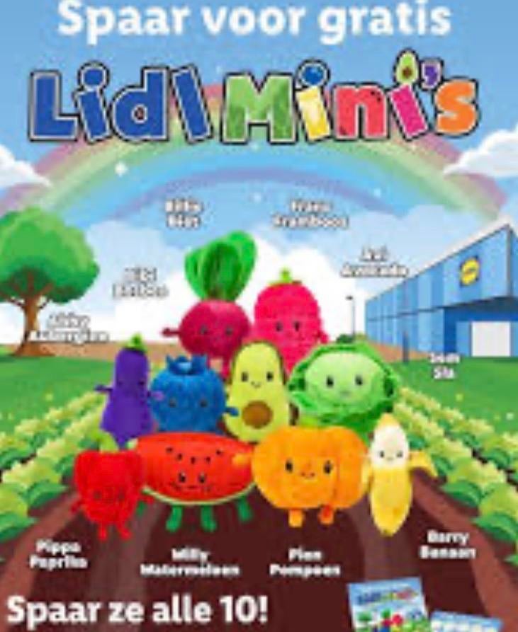 Lidl Mini's Knuffels - Verzamel ze allemaal!, Lidl, Overige karakters, Overige typen, Ophalen of Verzenden