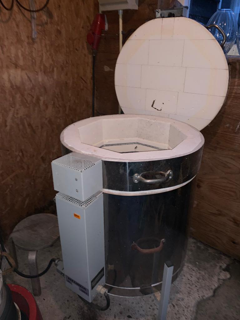 Keramikos oven 70-100L 1260 graden op krachtstroom, Ophalen of Verzenden, Gebruikt