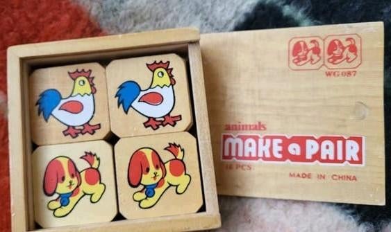 Houten spel 'make a pair', Ophalen of Verzenden, Gebruikt, Overige typen