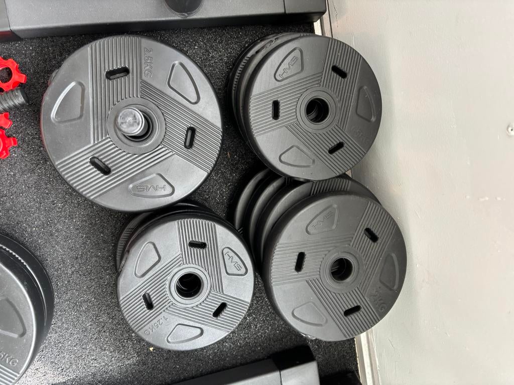 Verstelbare dumbells met 29kg gewichten, Sport en Fitness, Ophalen, Dumbbell, Info@hms.com, Hms