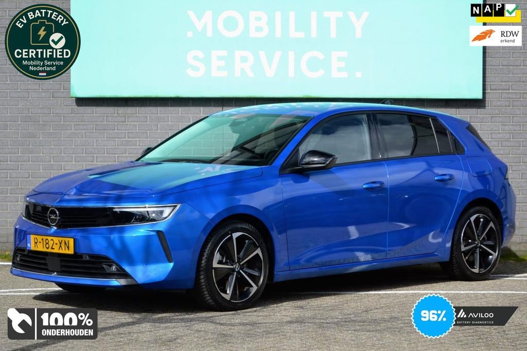 Opel Astra 1.6 Hybrid Business Edition SOH96% CarPlay LED VC, Gebruikt, 4 cilinders, 150 pk, Blauw
