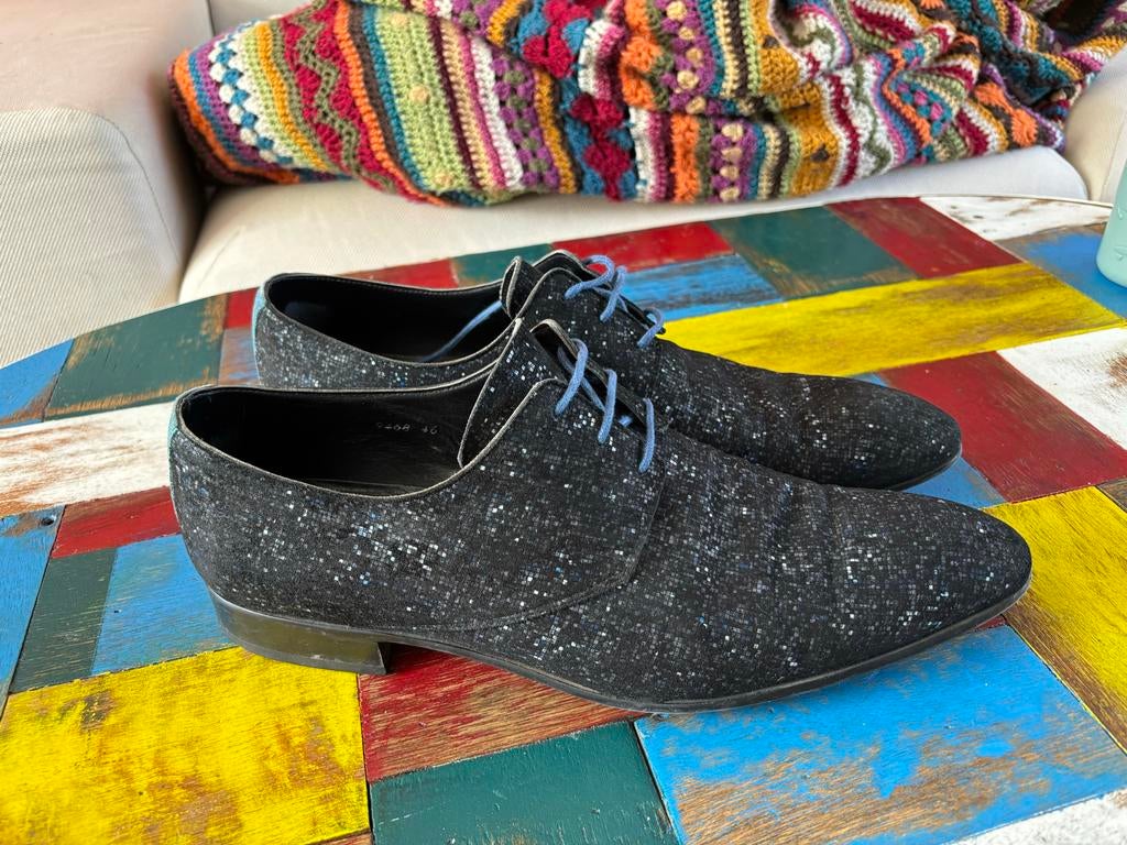 Mascolori - Pixels by night - Herenschoenen 46, Ophalen, Zwart, Zo goed als nieuw, Veterschoenen