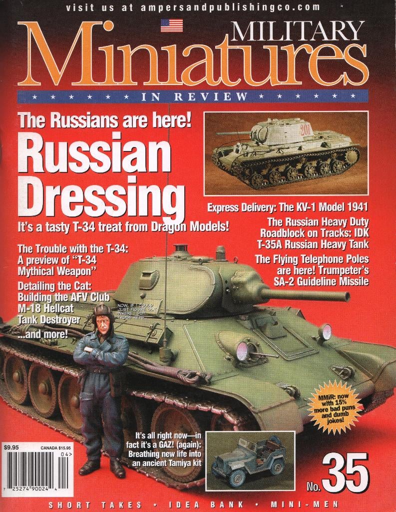 Military Miniatures in Review magazine No 35 T34 Russian Dr, Ophalen of Verzenden, 1:32 tot 1:50, Auto, Overige merken