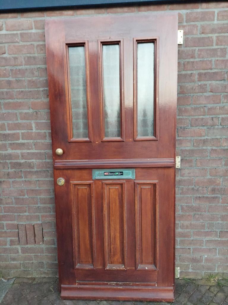 NORHTGO merbau voordeur, Doe-het-zelf en Verbouw, Deuren en Horren, Ophalen, Gebruikt, 80 tot 100 cm, Buitendeur