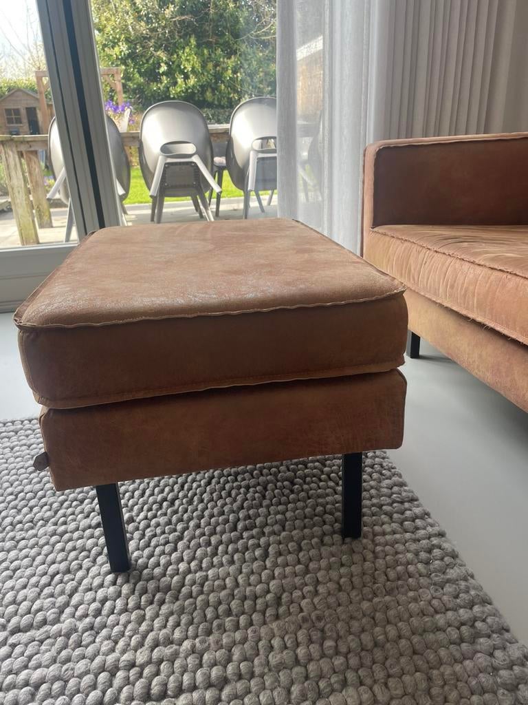 Hocker Bepure Home cognac, Ophalen, Zo goed als nieuw, Rechthoekig, 125 cm of meer