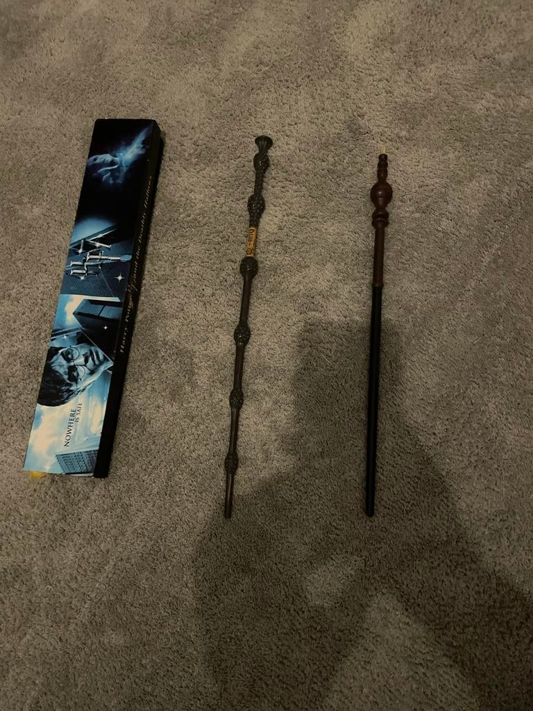 Toverstokken Professor Anderling & Perkamentus met doos, Ophalen of Verzenden, Zo goed als nieuw