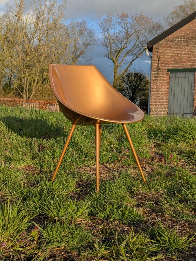 Set van 6 Lago by Starck stoelen in prachtige gouden kleur, Huis en Inrichting, Overige kleuren, Ophalen of Verzenden, Zo goed als nieuw