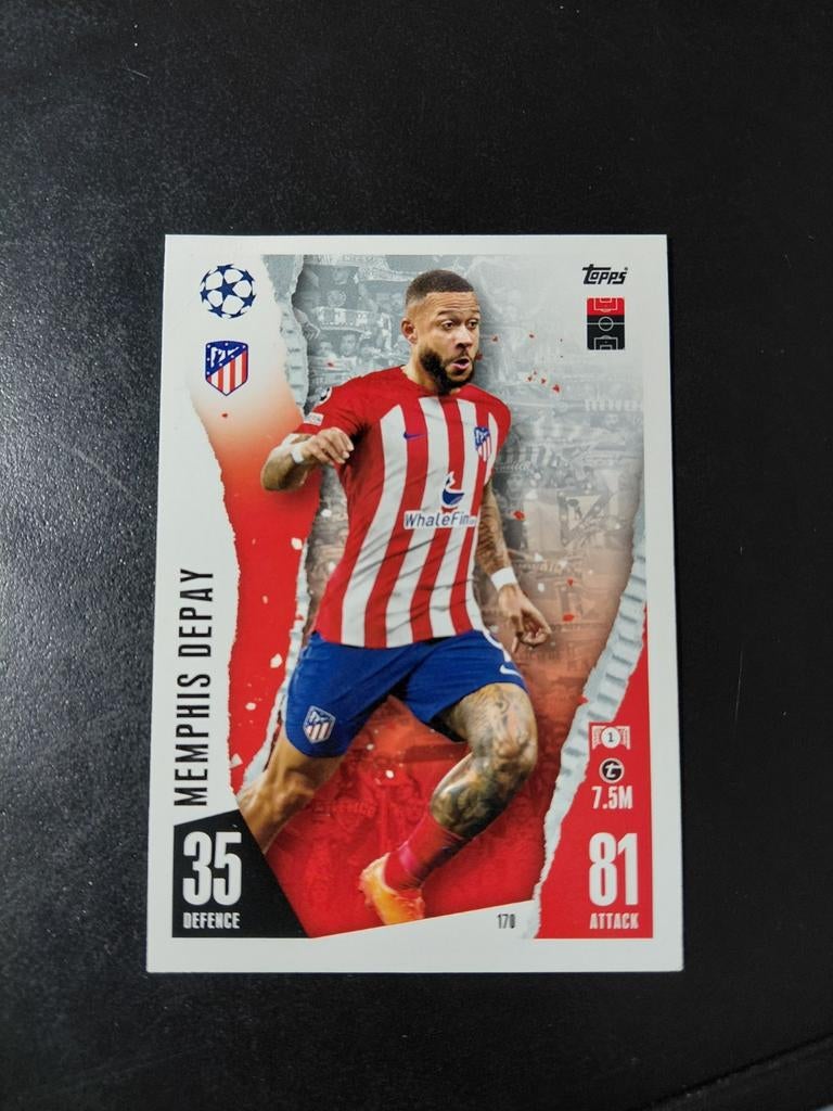 Memphis depay (atletico madrid) topps, Verzamelen, Sportartikelen en Voetbal, Ophalen of Verzenden, Nieuw, Buitenlandse clubs