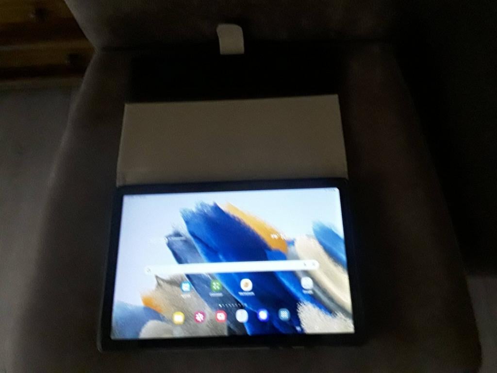 NIEUW!! ZWART LEREN GALAXY A8 TABLET BESCHERMHOES/COVER., 10 inch, SAMSUNG GALAXY TAB 8., Nieuw, Bescherming voor- en achterkant