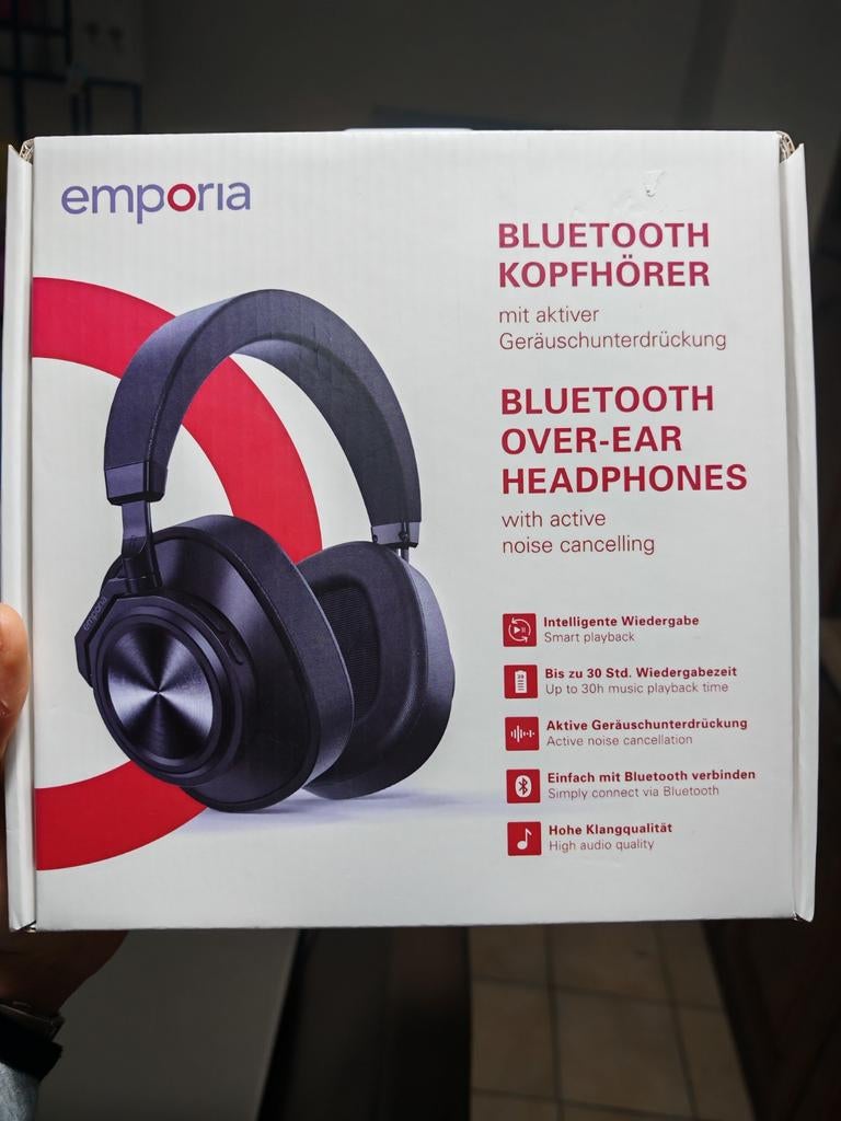 Emporia Bluetooth Over-Ear Koptelefoon met Noise Cancelling, Ophalen of Verzenden