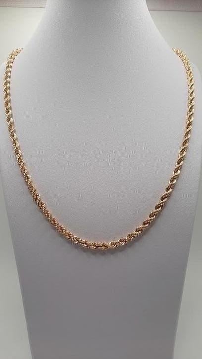 gouden rope ketting 18kt, Www.bredajuwelier.nl, Nieuw, Ophalen of Verzenden, Www.bredajuwelier.nl