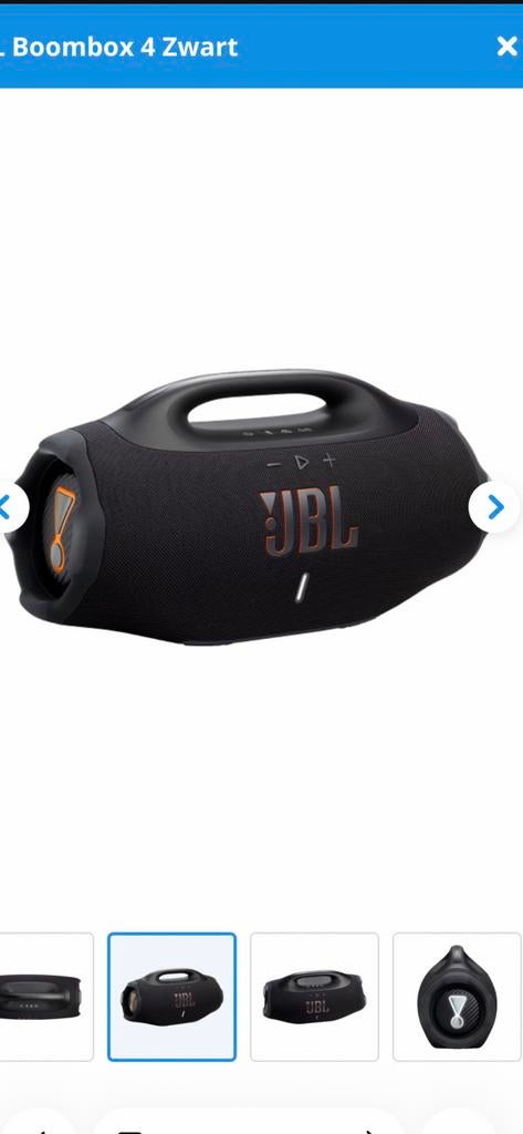 JBL boombox 4 zwart nieuw, Audio, Tv en Foto, Luidsprekers, Ophalen, Nieuw, 120 watt of meer, Subwoofer