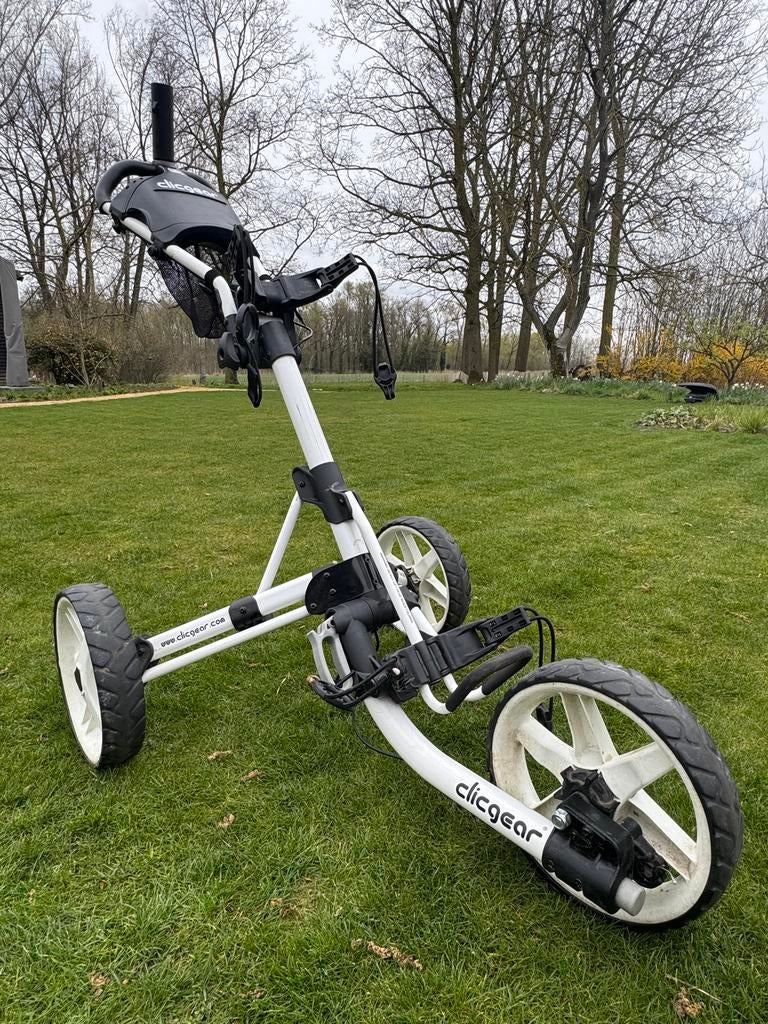Clicgear Golftrolley 3.5+ Zwart-Wit - Prima Staat, Ophalen, Gebruikt, Golfkar, Overige merken