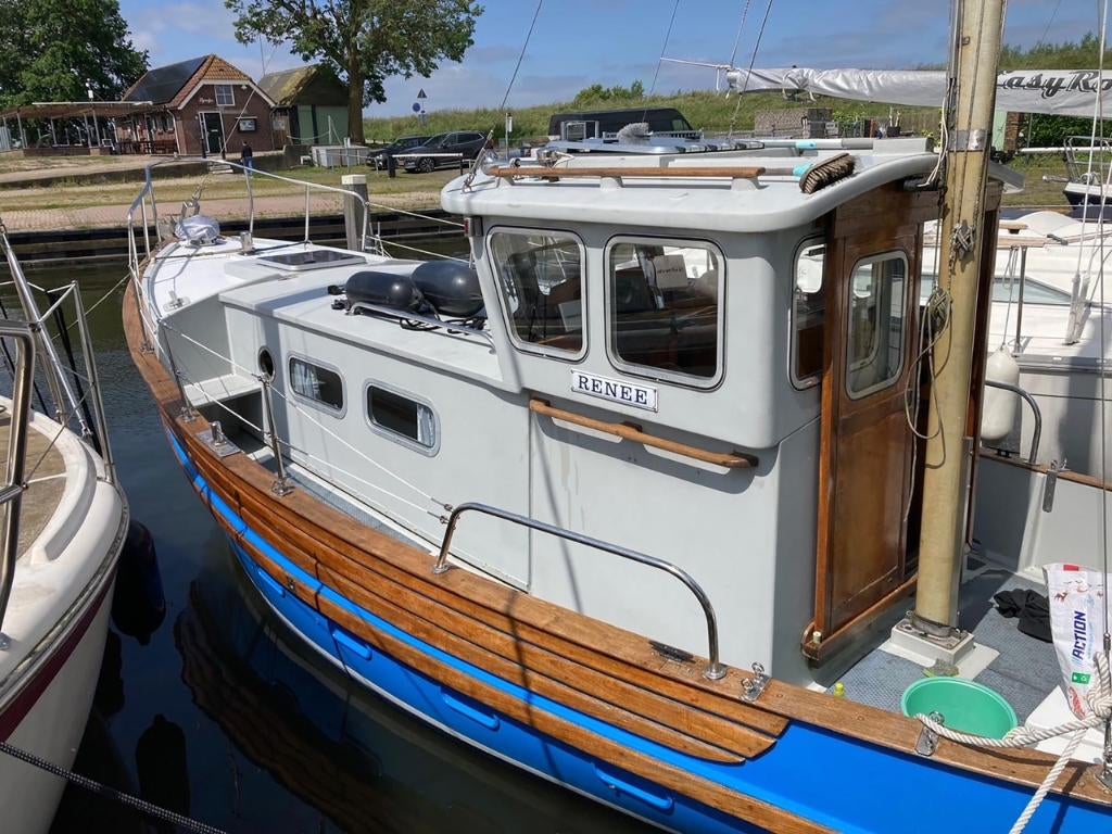 motorsailer Fisher Potter te koop, Watersport en Boten, Ophalen, 10 tot 30 pk, Gebruikt, Binnenboordmotor