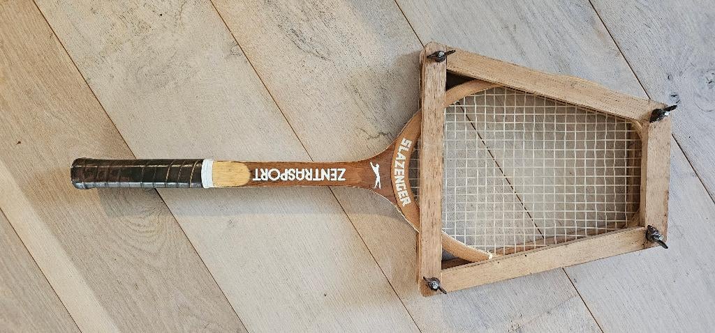 Vintage Tennis racket met klem, Sport en Fitness, Tennis, Ophalen, Gebruikt, Racket, Overige merken