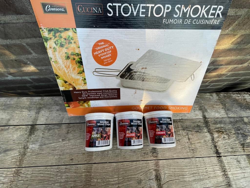 Smoker met 3 potjes houtsnippers, Tuin en Terras, Kweekspullen, Ophalen of Verzenden, Nieuw, Kweekbak