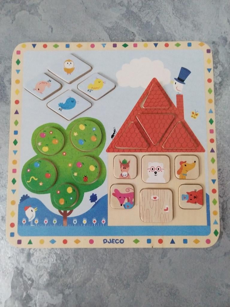 Mooie houten Puzzel van Djeco - Huis en Boom (NIEUW), Kinderen en Baby's, Speelgoed | Houten speelgoed, Ophalen of Verzenden, Nieuw