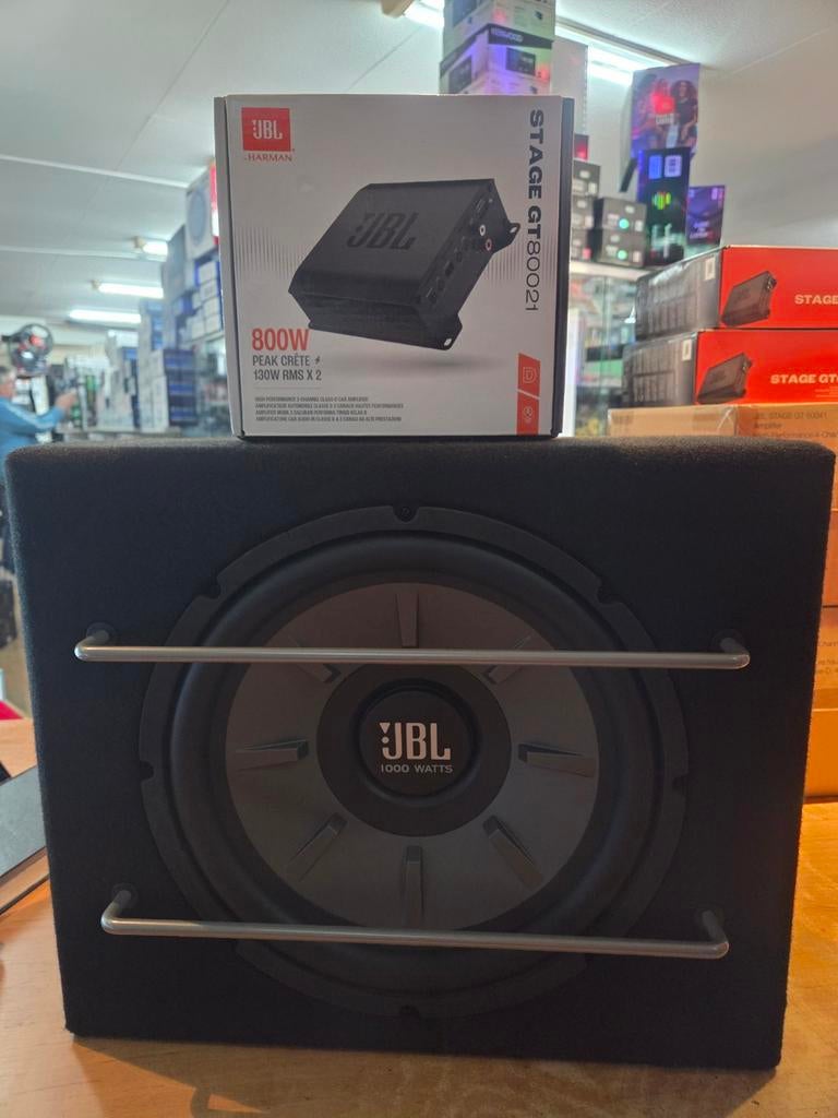 JBL 1000W Subwoofer met 2-kanaals Versterker Set, Auto diversen, Autospeakers, Ophalen of Verzenden, Gebruikt