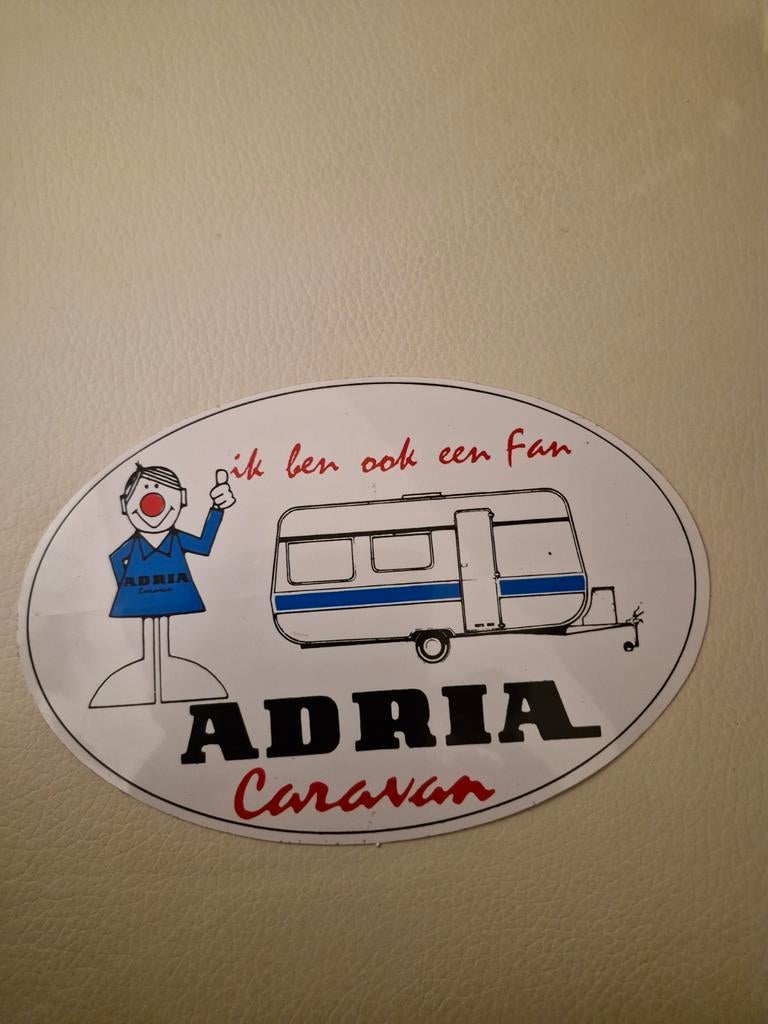 6335 Adria Caravan Sticker - Ik ben ook een fan, Ophalen of Verzenden, Gebruikt