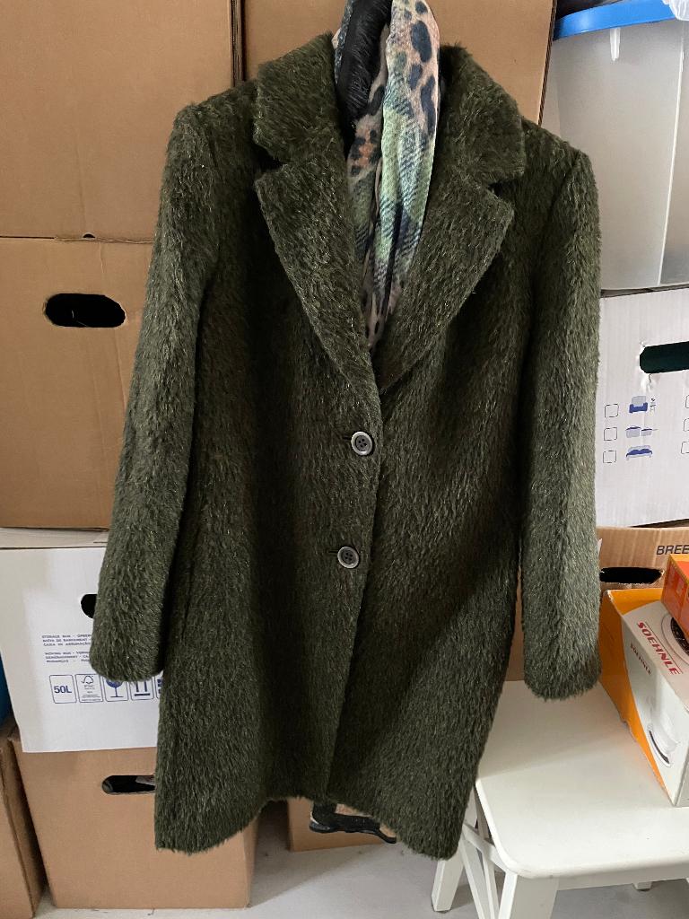Groene mantel Creenstone maat 42, Creenstone, Maat 42/44 (L), Ophalen of Verzenden, Zo goed als nieuw