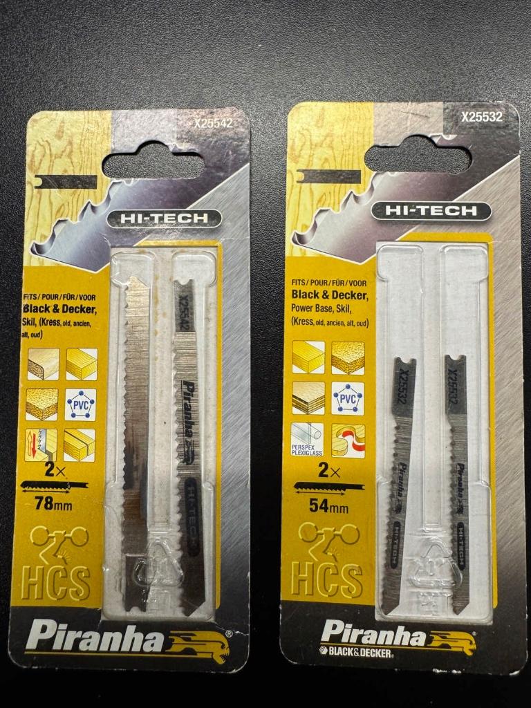 Piranha (Black & Decker) decoupeerzaagbladen – 2 sets, Ophalen of Verzenden, Nieuw