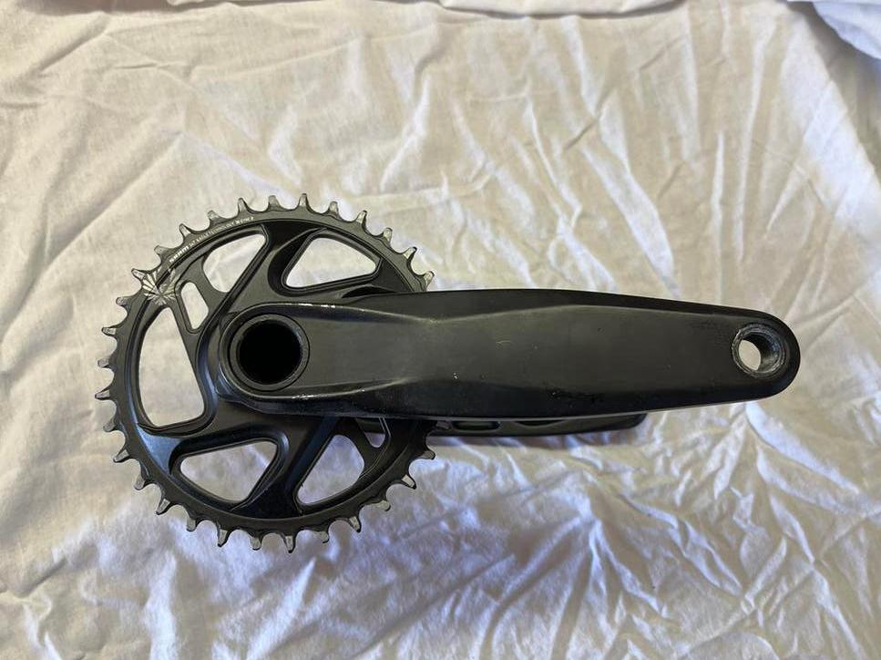 SRAM Truvativ crankstel met kettingblad 34T + bottom bracket, Fietsen en Brommers, Fietsonderdelen, Gebruikt, Crankstel of Pedalen