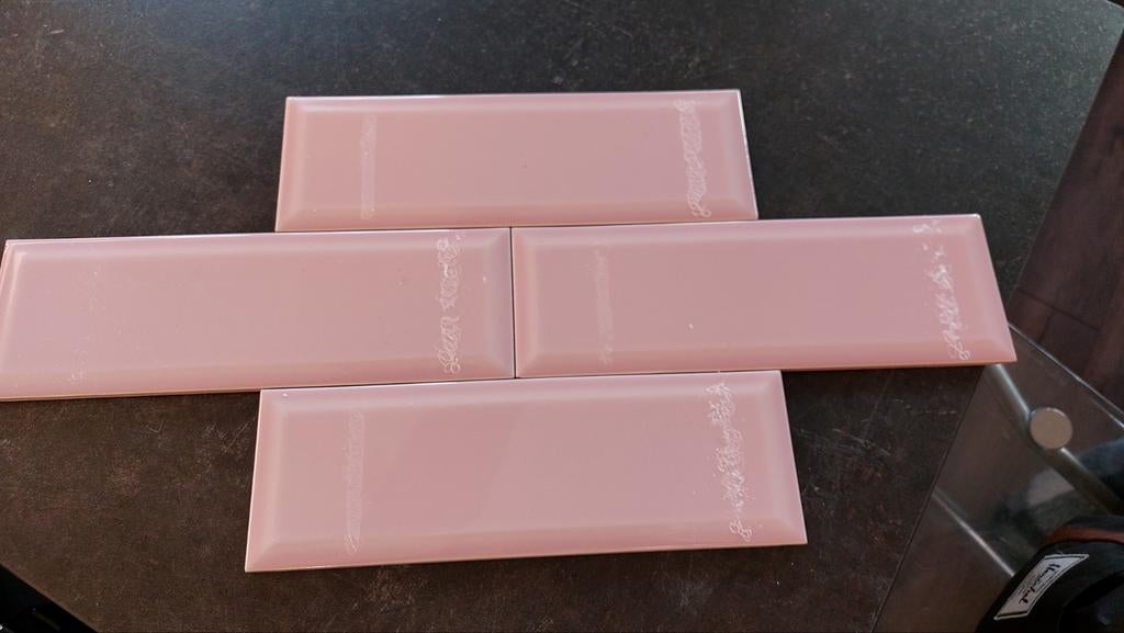 Metro Wandtegel 10x30 Montesco pink - 4.80m2, Nieuw, 20 tot 40 cm, Minder dan 5 m², Wandtegels