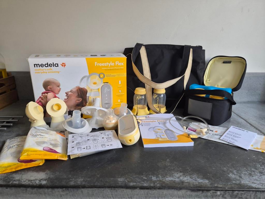 Medela Freestyle Flex borstkolf, complete set, Kinderen en Baby's, Babyvoeding en Toebehoren, Ophalen, Zo goed als nieuw, Borstkolf