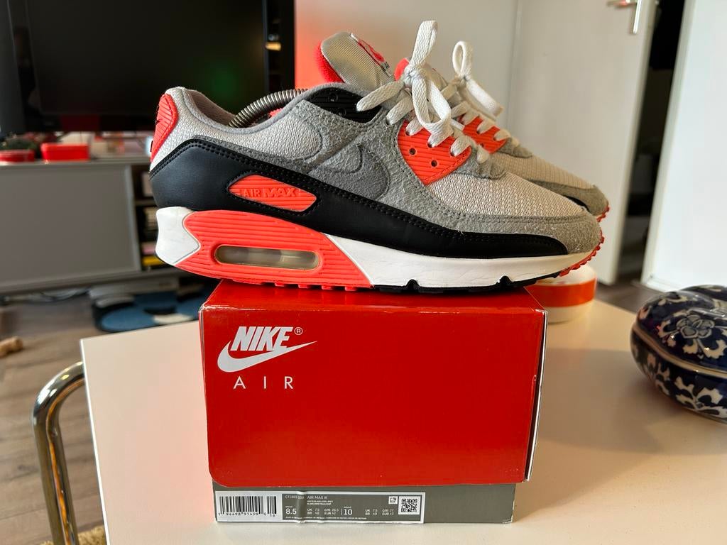 Nike Air Max 90 Infrared - Maat 42, Overige kleuren, Verzenden, Sneakers of Gympen, Gedragen