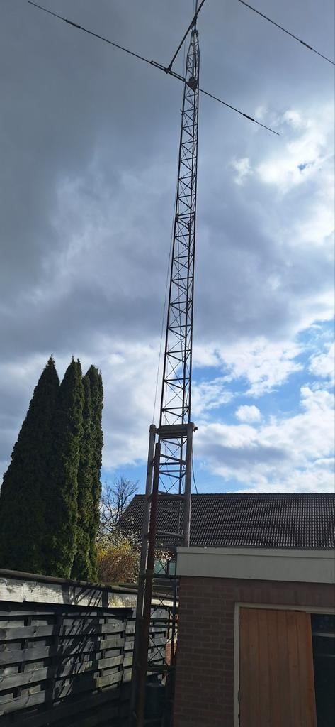 Kantelbare mast 19 meter in 4 delen met bok, Telecommunicatie, Antennes en Masten, Ophalen of Verzenden