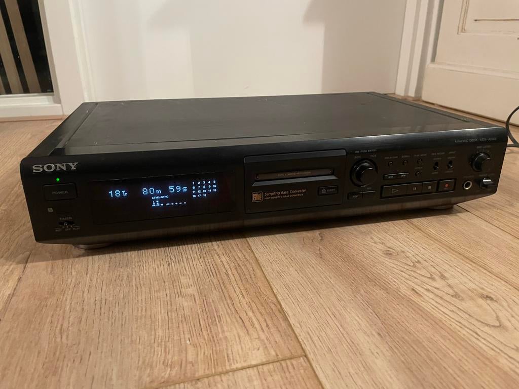 Sony MDS-JE500 minidisc recorder met afstandsbediening, Ophalen of Verzenden, Minidisc-recorder