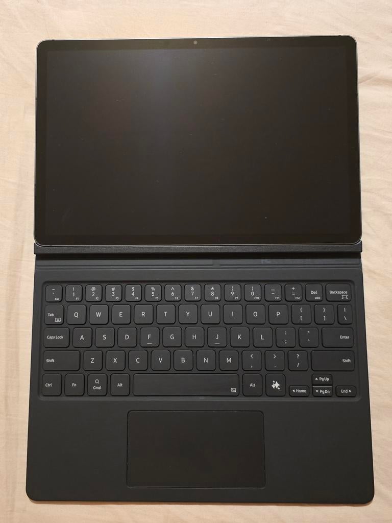 Samsung Tab S9 128GB + Book Cover Keyboard, Ophalen, Zo goed als nieuw, 11 inch, Bescherming voor- en achterkant