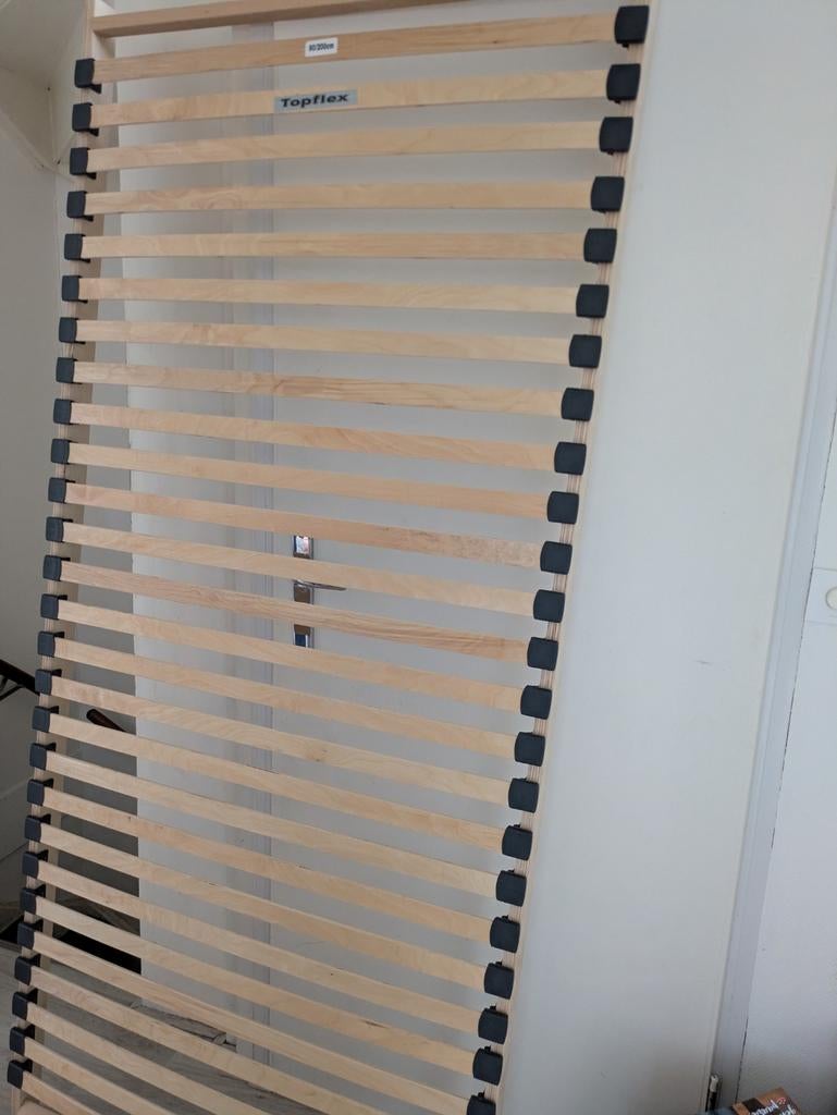 Topflex lattenbodem 90/200cm, Ophalen, 90 cm, Eenpersoons, Zo goed als nieuw