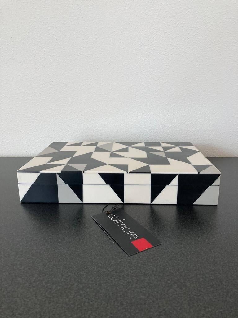 Diga Colmore Luxe decoratie box zwart/wit/grijs Nieuw!, Huis en Inrichting, Hout, Zwart, Nieuw, Ophalen of Verzenden