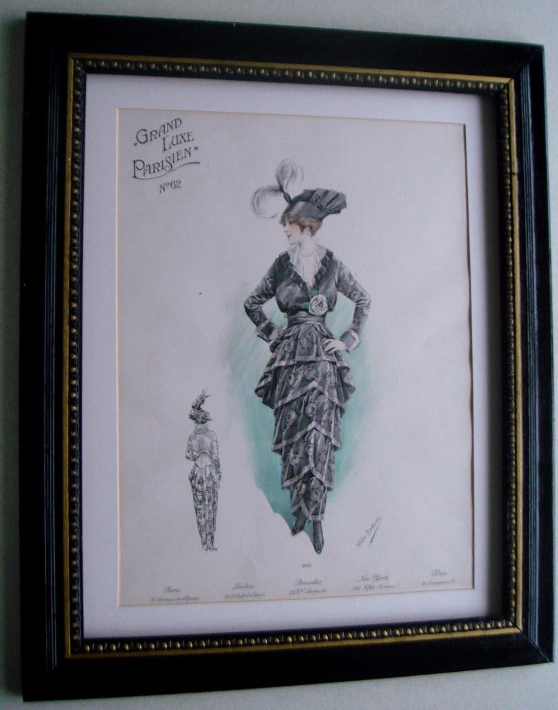 Parijse modeplaat no. 62 Atelier Bachwitz € 15,00, Minder dan 50 cm, Gebruikt, Ophalen of Verzenden, Foto of Poster