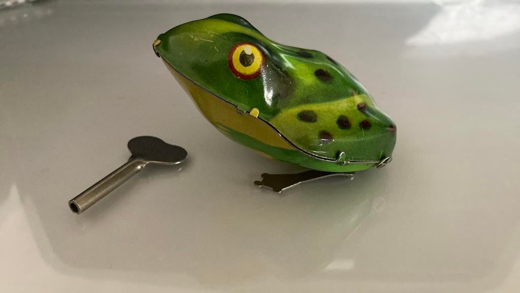 Blikken opwind kikker, Antiek en Kunst, Ophalen of Verzenden