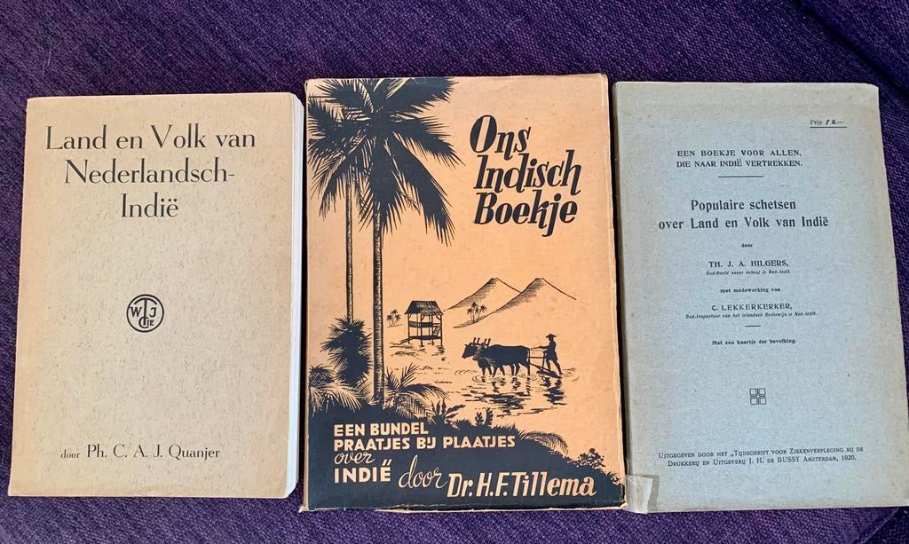 Nederlands-Indië, 3 boeken uit 1920, 1933 en 1941, Ophalen of Verzenden, 20e eeuw of later, Gelezen, Azië