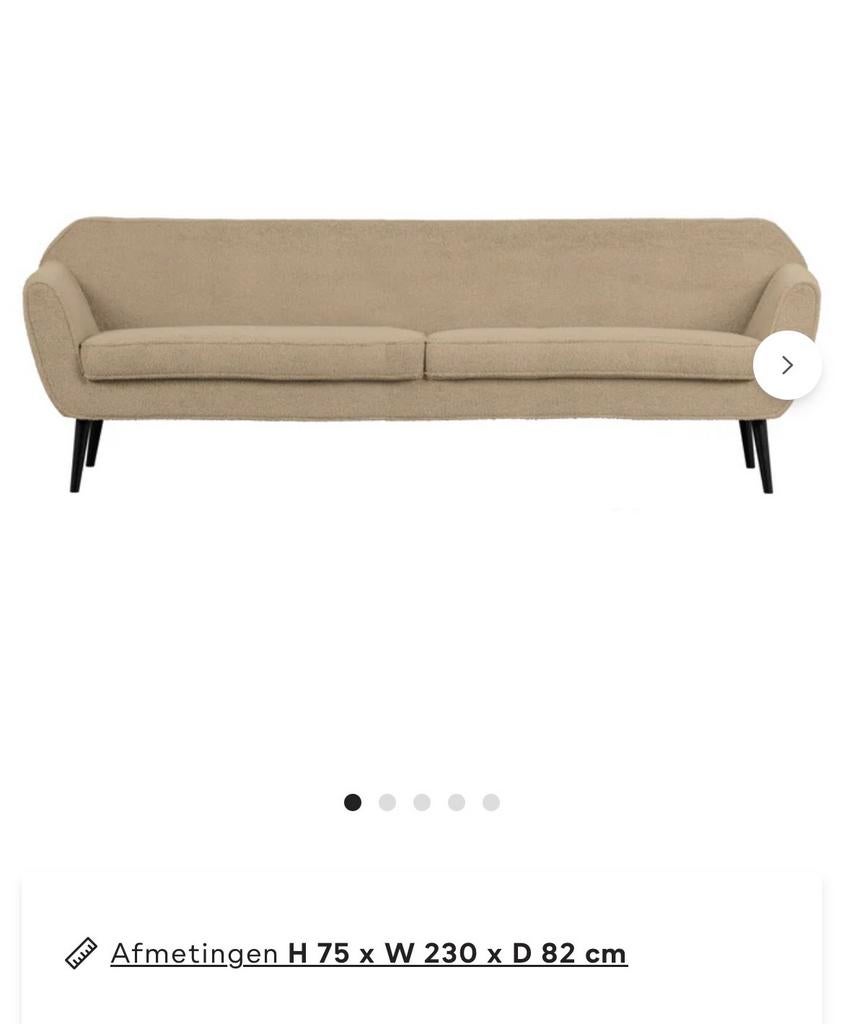 Woood Rocco teddy bank XL zand kleur 3/4 persoons, Ophalen, Sissy boy be pure home, Driepersoons, 75 tot 100 cm