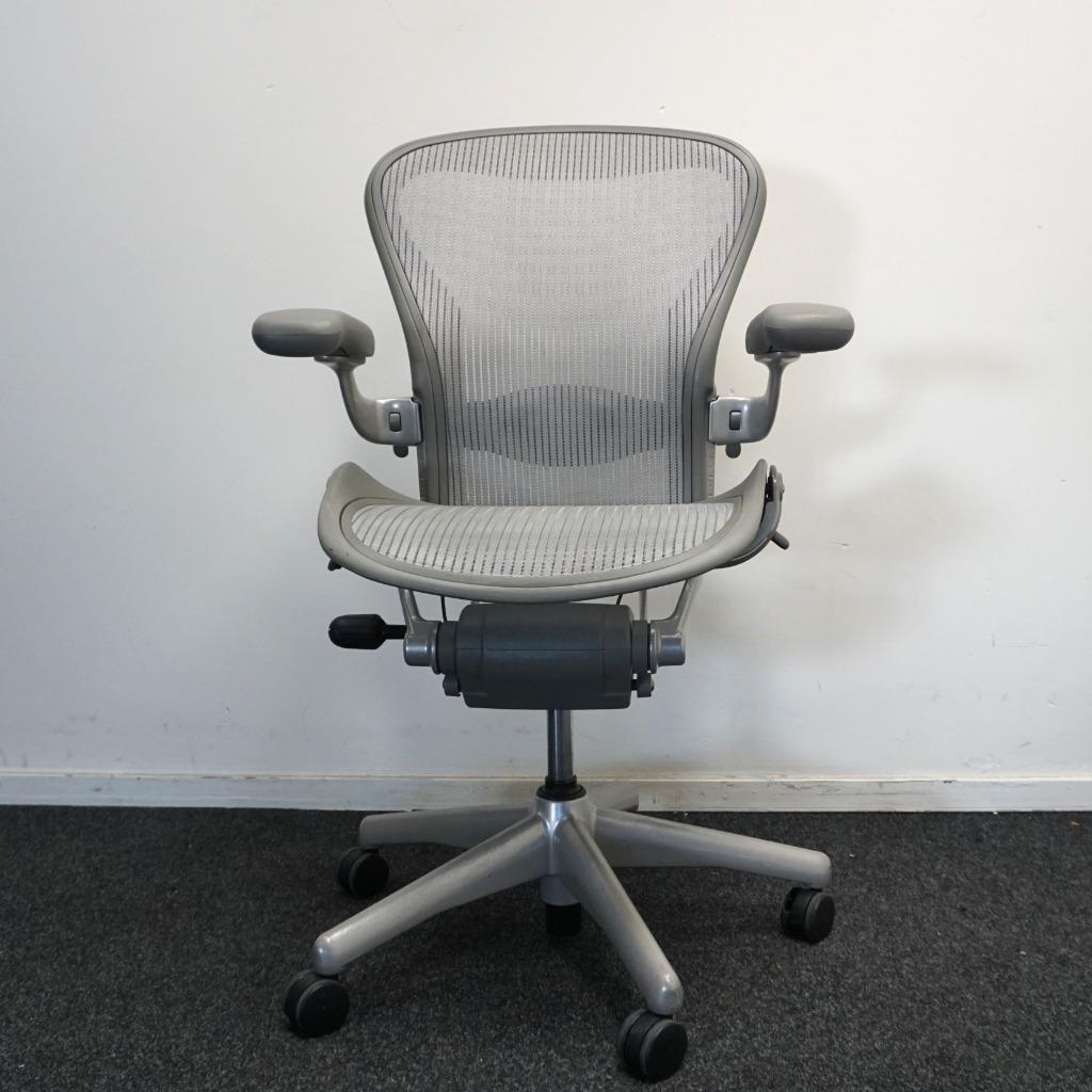 Herman Miller Aeron type B Bureaustoelen | Titanium, Gebruikt, Overige kleuren, -, -