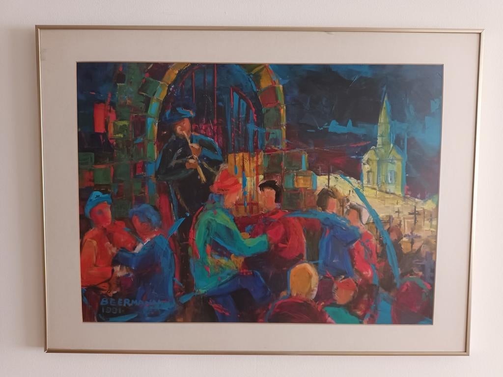 Figuratief Schilderij Joop Beermann 1991, Ophalen