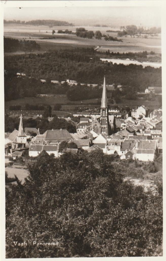 Vaals (L) - Panorama, ca. 1950., Ophalen of Verzenden, 1940 tot 1960, Ongelopen, Limburg