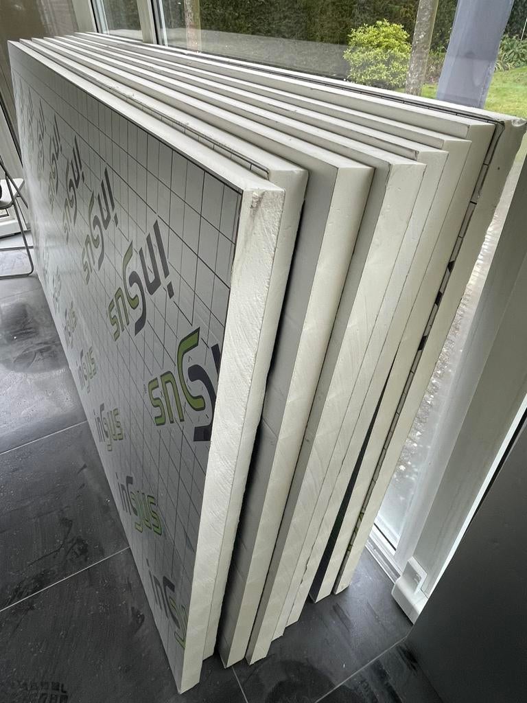 PIR 2-zijdig aluminium 2400x1200x50mm Rd:2.30 vloer 23m2, Doe-het-zelf en Verbouw, Isolatie en Afdichting, Ophalen, 4 tot 8 cm