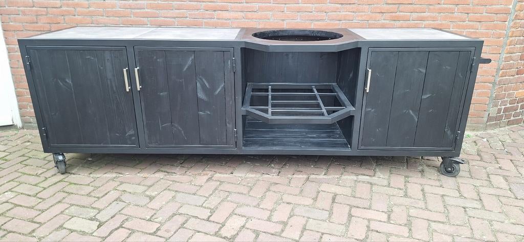 Buitenkeuken staal frame douglas, Tuin en Terras, Buitenkeukens, Ophalen, Nieuw, Houtskool