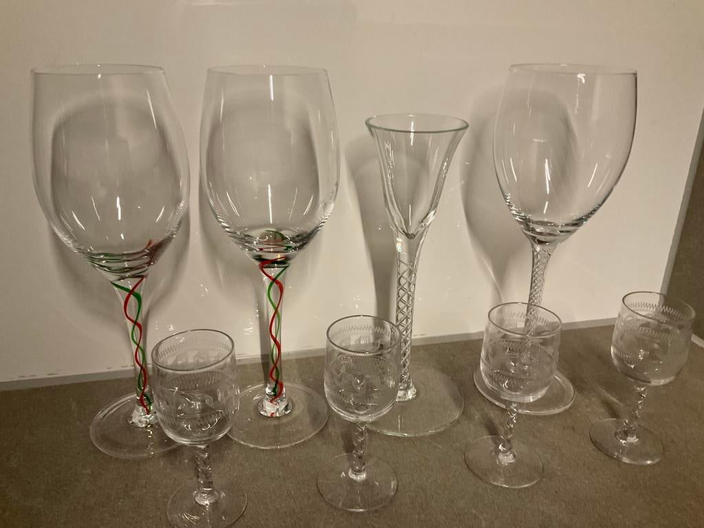 Verzameling slingerglazen, Antiek en Kunst, Antiek | Glas en Kristal, Ophalen of Verzenden