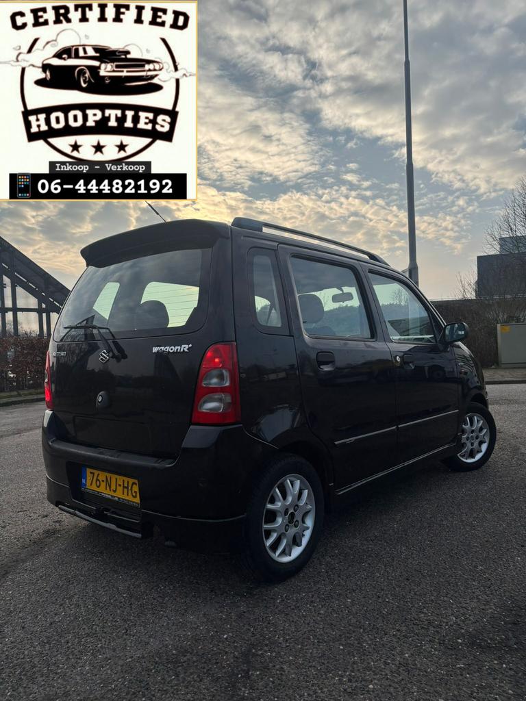 Suzuki Wagon R+ 1.3 2003 5DRS Zwart APK 29-01-2027 Rijklaar!, Auto's, Suzuki, Voorwielaandrijving, 31 €/maand, 4 cilinders, Origineel Nederlands