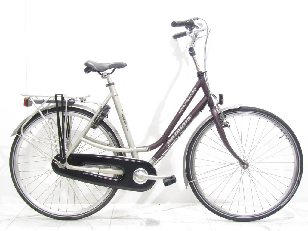 Batavus Intermetzo easy grijs dames 57cm 28inch, 56 cm of meer, Gebruikt, Batavus, Versnellingen