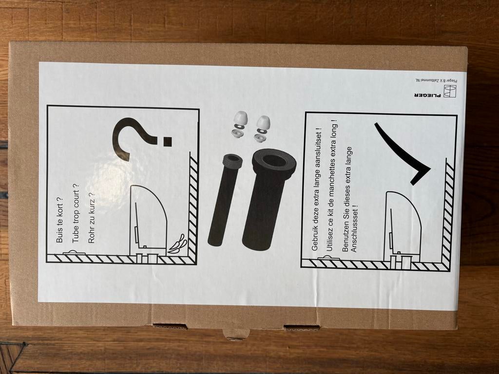 Extra lange aansluitset voor wandcloset met inbouwreservoir, Ophalen of Verzenden, Nieuw, Toilet