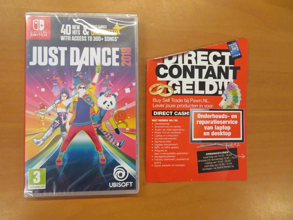 Nintendo Switch Just Dance 2018 | Pawn Eindhoven, Spelcomputers en Games, Games | Nintendo Switch, Ophalen, Muziek, Nieuw, 3 spelers of meer